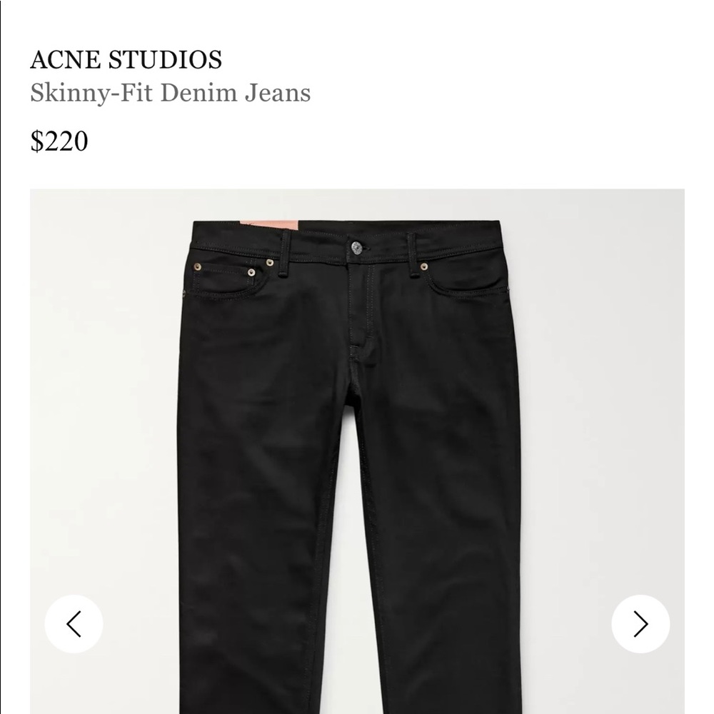 ACNE STUDIOS Skinny-Fit Denim Jeans (NWT)